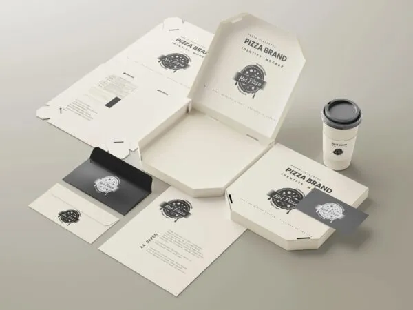 10 Pizza Branding Mockups in Different Visions 1