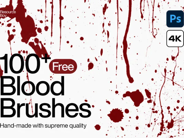 100 Blood Photoshop Brushes 1