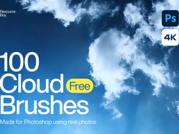 100 Cloud Photoshop Brushes 1