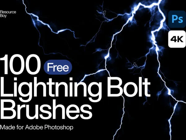 100 Lightning Bolt Photoshop Brushes 1