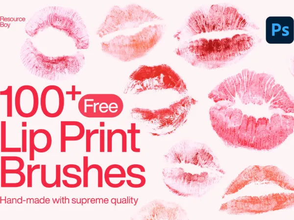 100 Lip Print Photoshop Brushes 1