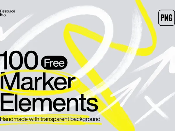 100 PNG Marker Elements 1