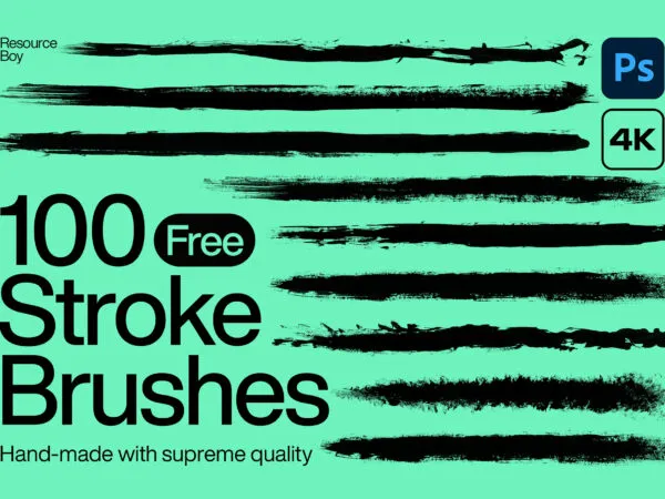 100 Stroke Photoshop Brushes 1