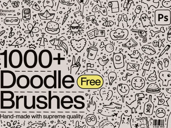 1000 Doodle Photoshop Brushes 1
