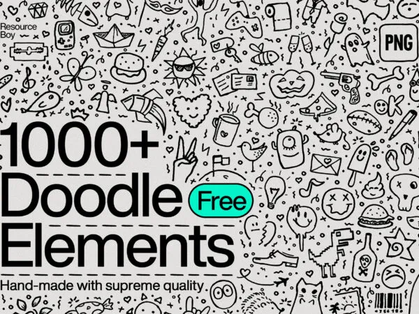 1000 Hand Drawn Doodle Elements 1