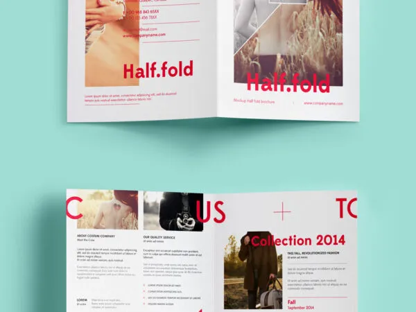 2 Bi Fold Brochure Mockup Template 1