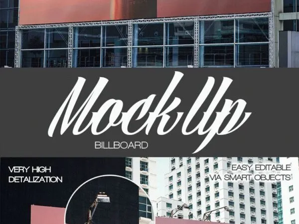 2 Billboard Mockups in Urban Environment 1
