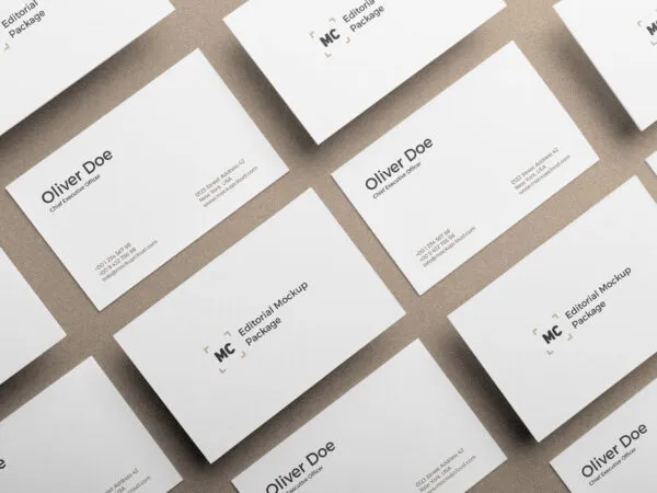 2 Business Card Mockups in Two Different Settings 1