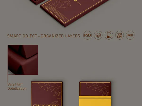 2 Chocolate Bar Mockups in Different Angles 1