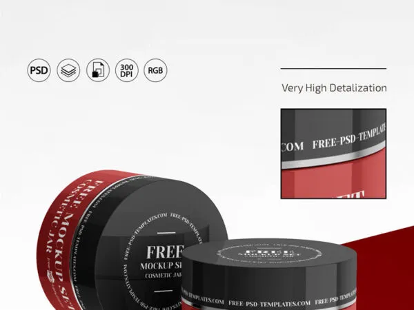 2 Cosmetic Jar Mockups in Different Angles 1