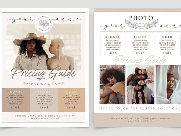 2 Elegant Border Photography Flyer Templates 1