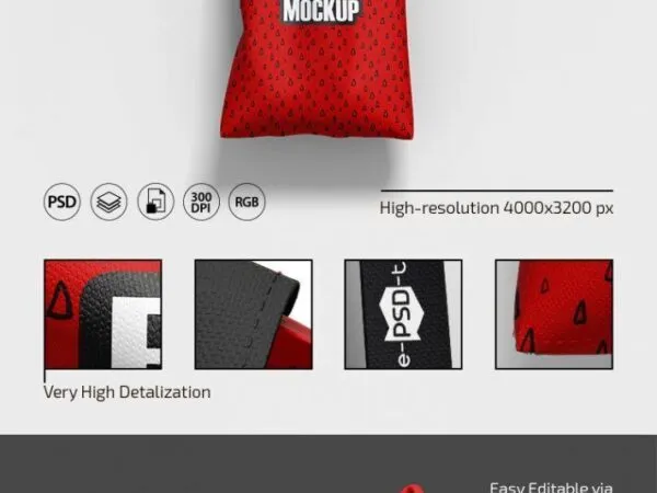 2 Front View Mockups of Handbags in Different Positions 1