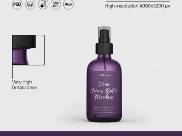 2 Front View Mockups of Open and Closed Spray Bottles 1