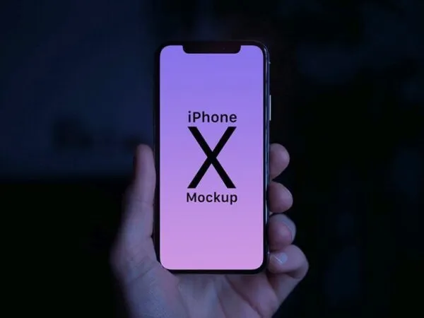 2 Hand Holding iPhone X Mockups in Different Views 1