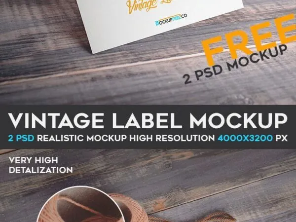 2 Hanging Label Tag Mockups with Yarn in Different Positions 1