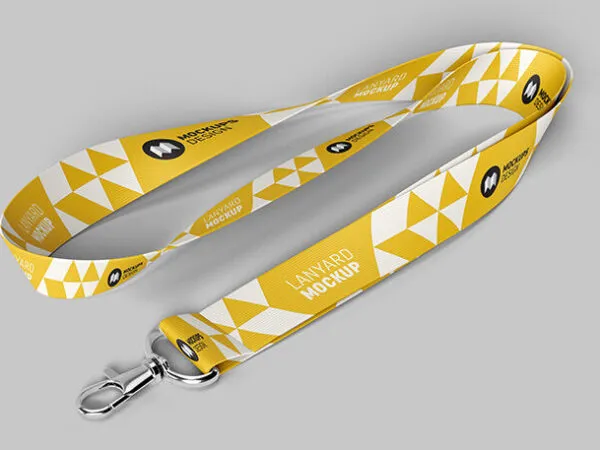 2 Lanyard Mockup on Plain Background Image 1 Designers Lab