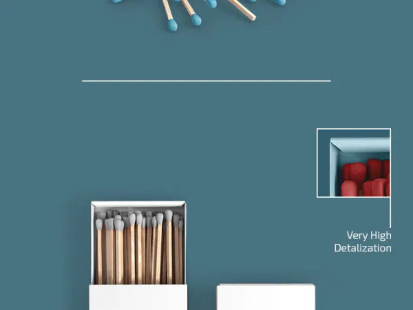 2 Mockups Featuring Open and Closed Match Boxes 1