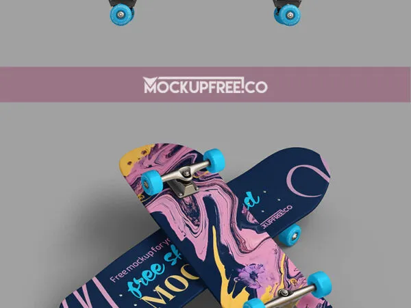 2 Mockups Featuring Skateboards in Different Views and Positions 1