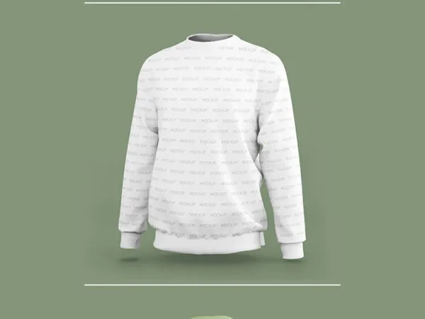 2 Mockups Featuring Sweatshirt in Back View and 34 View 1