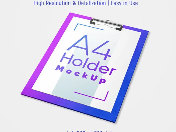 2 Mockups of Clipboard Along with A4 Letterheads 1