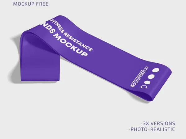 2 Mockups of Fitness Resistance Bands and Dumbbell 1