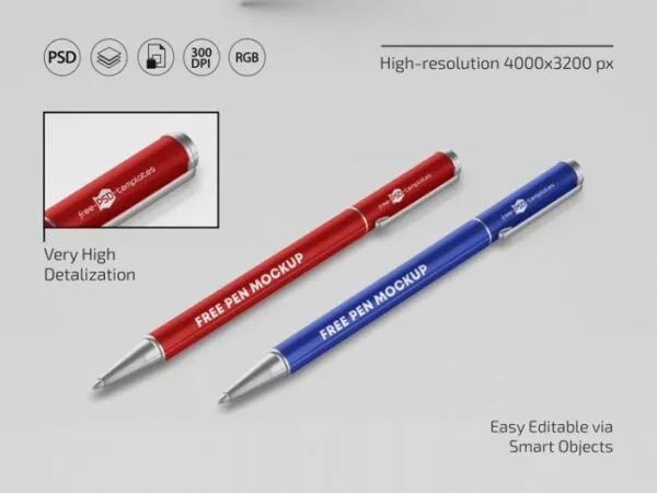 2 Mockups of Pencil Set from Different Angles 1