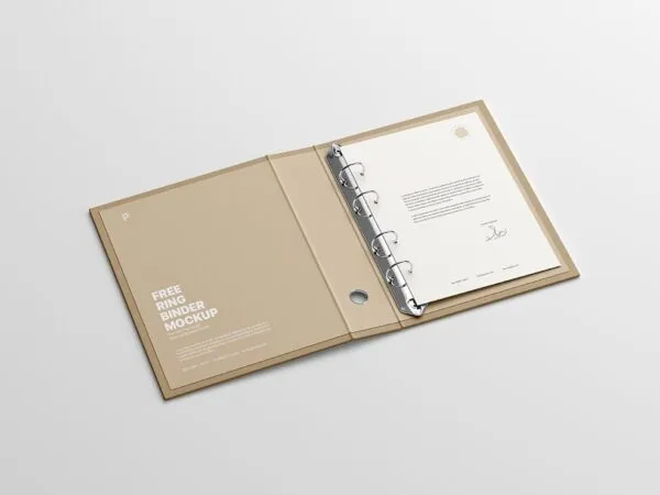 2 Mockups of Ring Binders from Top Side View 1