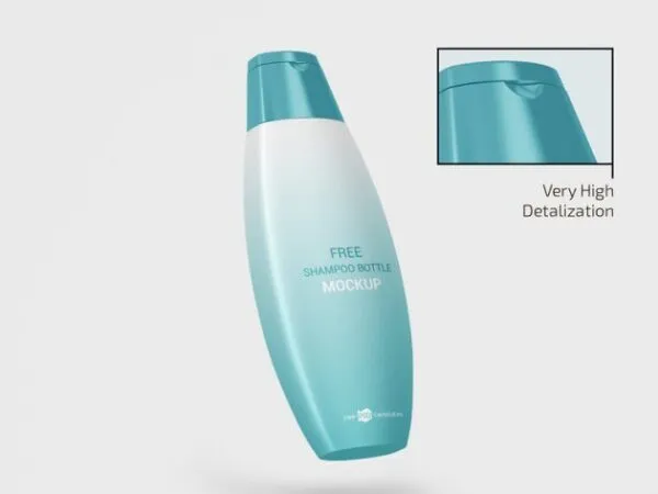 2 Mockups of Shampoo Bottles in Different Views and Positions 1