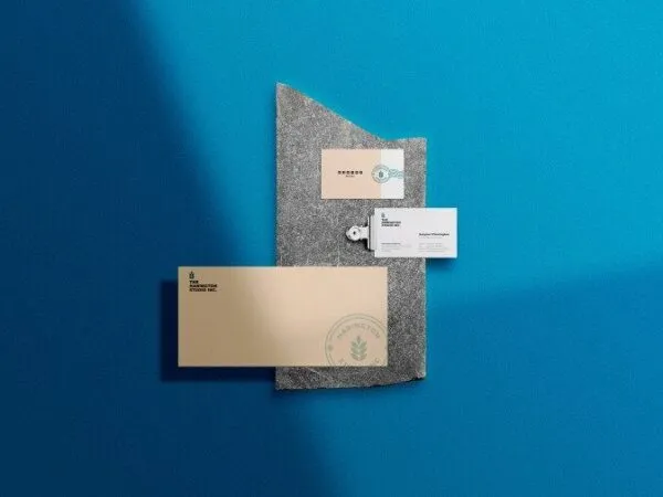 2 Mockups of Stationery Branding Design from Different Angles 1