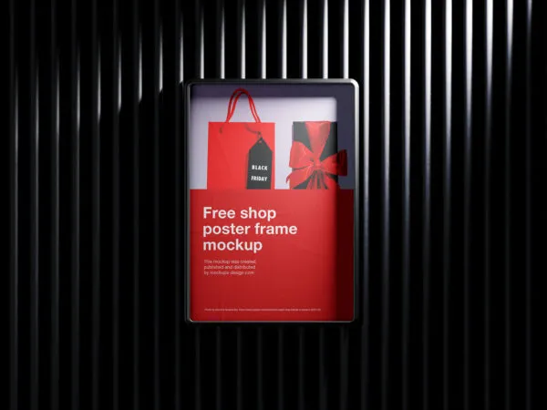 2 Mockups of Vertical Poster Frame 1