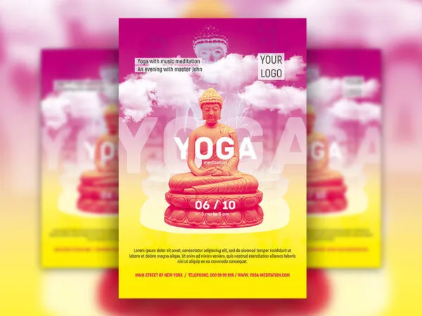 2 Modern Yoga Flyer And Poster Templates 1