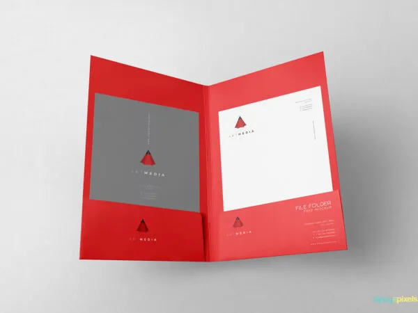 2 Open and Standing File Folder Mockups 1