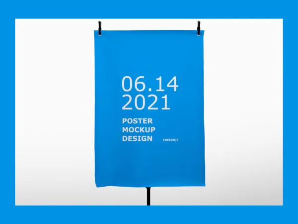 2 Poster Mockups with Clasps in Front and 34 Views 1
