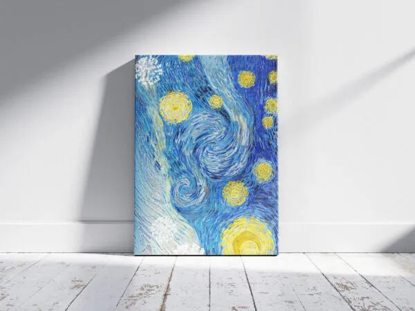 2 Realistic Shots of Canvas Mockup in Sunny Room 1
