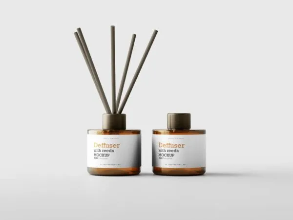 2 Reed Diffuser Mockups in Front View 1