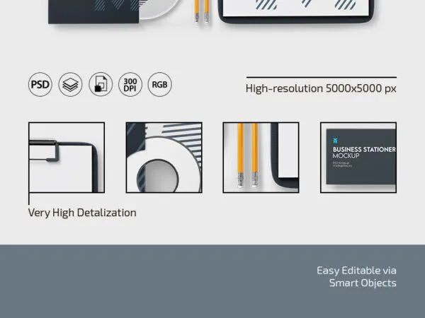 2 Sets of Business Stationery Mockup 1