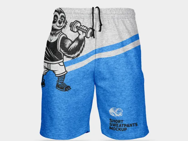 2 Shot of Short Sweatpants Mockup 1