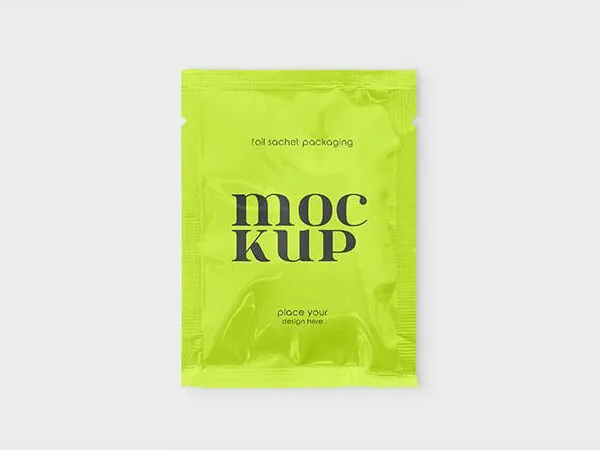 2 Shots of Foil Sachet Packaging Mockups 1
