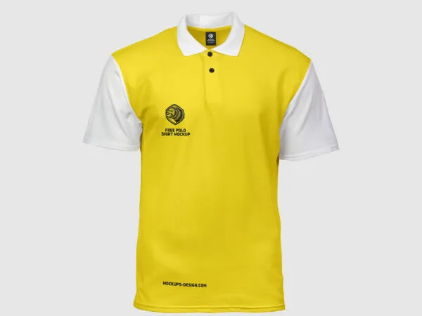 2 Shots of Polo Shirt Mockup 1