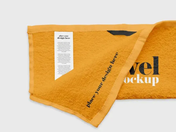 2 Sight of Label on Towel Mockup 1