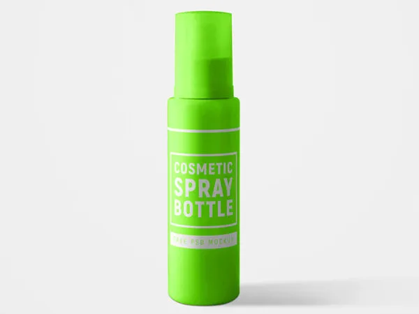2 Small Cosmetic Spray Bottle Mockups in Different Views 1
