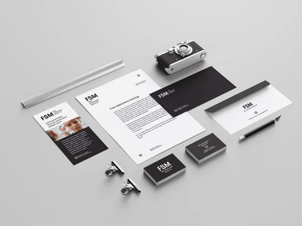 2 Stationery Branding Mockups Including Business Cards Paper Envelopes etc. 1