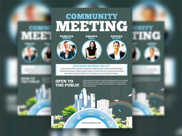 2 Urban Community Meeting Poster Templates 1