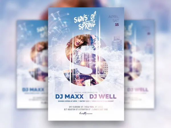 2 Urban Modern Party Flyer and Facebook Cover Templates 1