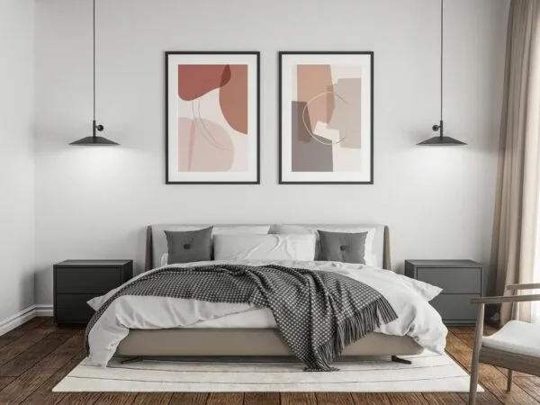 2 Vertical Modern Wall Poster Mockup 1