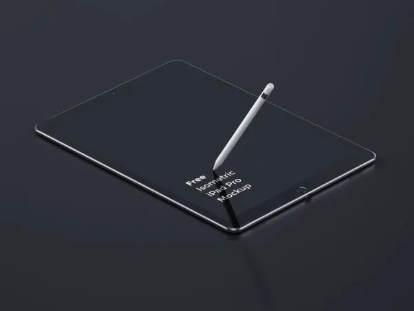 2 iPad Pro Mockup with Pen and Smart Keyboard 1
