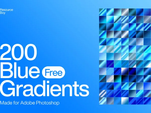 200 Blue Photoshop Gradients 1
