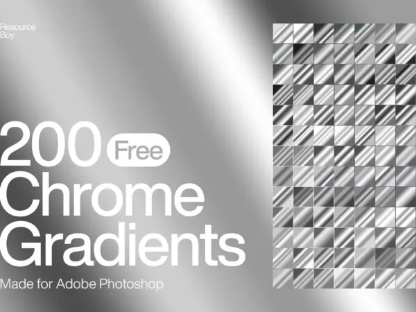 200 Chrome Photoshop Gradients 1