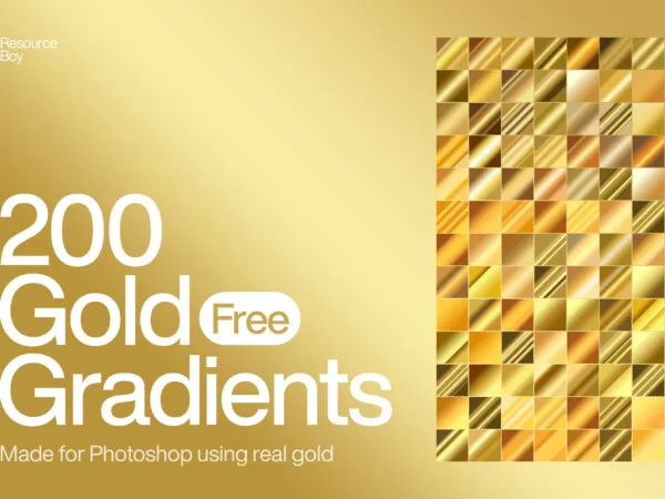 200 Gold Photoshop Gradients 1