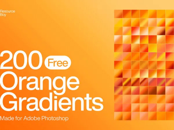 200 Orange Photoshop Gradients 1